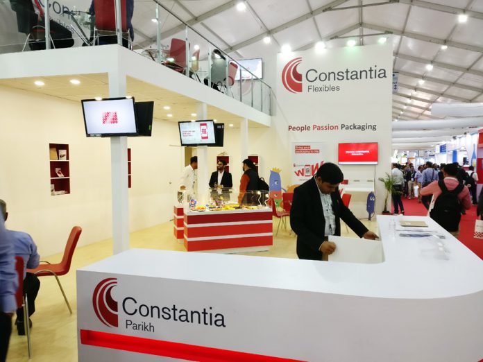 Constantia Flexibles stand at Plastindia 2018. Photo PSA
