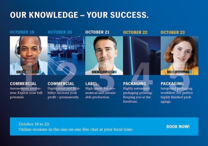 Heidelberg Innovation Week: Everything in the five-day online event is focused on sharing knowledge about the pressing issues in the industry for the commercial, label and packaging printing segments. Image Heidelberg