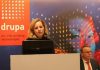 Sabine Geldermann at the drupa 2020 promotion event in 2019 in New Delhi Photo PSA