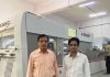 Sushant Packaging's Shrikant Nagmote and Sameer Nagmote with the Bobst Novacut 106 E 3.0 die-cutter