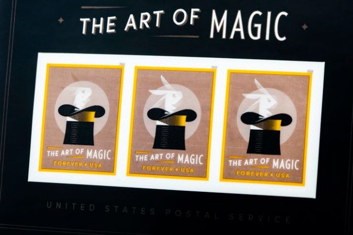 Imageworx_Stamps-2Web ‘The Art of Magic’ postage stamps were the first US postal stamps ever printed flexo and the first to exploit 3D micro-optical printing. Photo Miraclon