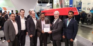 Vishakha and Brampton Engineering teams commemorate the signing for the first AquaFrost line in India