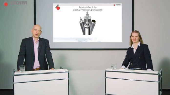 Sven and Svetlana presented Zecher's anilox technology on 15 April 2021 Screenshot PSA