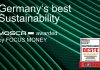 Mosca tops the list of winners in the “Mechanical and Plant Engineering” category of “Germany’s Best – Sustainability,” awarded by Focus Money.