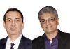 Sanjay Shah of chairman and managing director of Manugraph on left and Shailesh Bhoolabhai, chairman and managing director of Raulimex on right Photo Multigraph