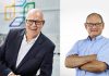 L-R Rainer Hundsdörfer, CEO of Heidelberg.Ferdinand Rüesch, anchor shareholder Heidelberg, and senior vice president Global Key Accounts Gallus Photos Heidelberg/Gallus