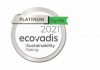 Aptar has received a platinum level rating from EcoVadis for its sustainability efforts towards the planet