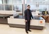 Parwez Izhar, CEO Cylinder Business at UFlex at Noida with the new Flexcel NX system Photo Miraclon