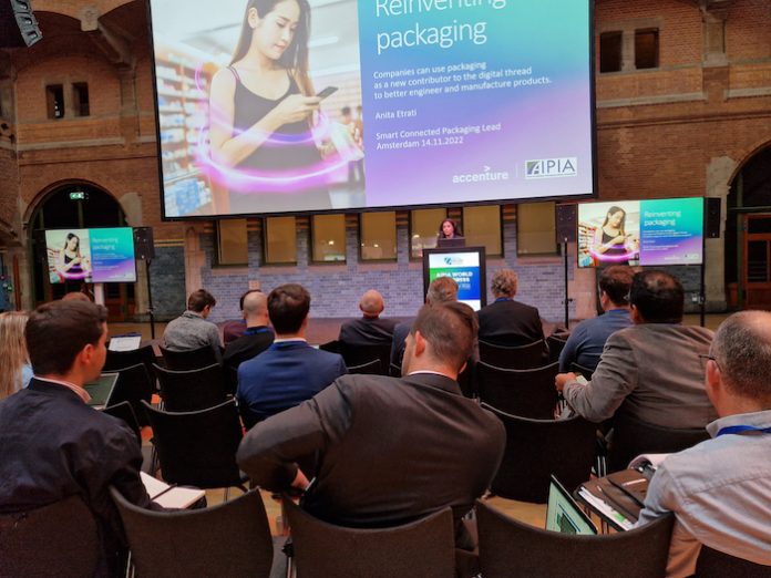Anita Erati of Accenture speaks at AIPIA World Congress in Amsterdam – November 2022 Photo AIPIA