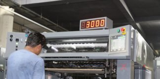 HBD's new RMGT 7-color plus coater full UV press comes into operation at its Greater Noida plant Photo PSA