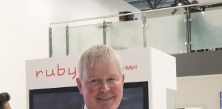 Peter Steinbeck managing partner of W&H at the company's stand at Interpack 2023 in Dusseldorf Photo Packaging South Asia | Windmöller & Hölscher