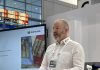 Jeremy Jones Global Marketing director of Domino speaking at the company's Interpack stand Photo Packaging South Asia