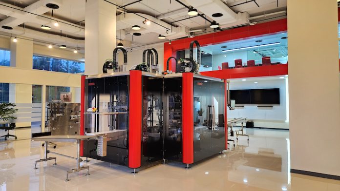 The Somic 434 carton packaging machine at the company's new showroom in Bangkok Photo SOMIC