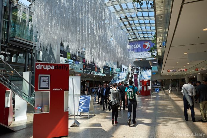 Drupa2016 The Drupa Daily is an essential tool for keeping up with the news from day to day during the show. Photo Nessan Cleary