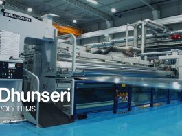 The 10.5 meter-wide Bruckner BOPET line at Dhunseri Poly Film's plant in Panagarh, West Bengal Image: Dhunseri Poly Films webstie