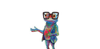 Mr Hopscotch the frog! Official mascot of Flexo Summit Asia 2025